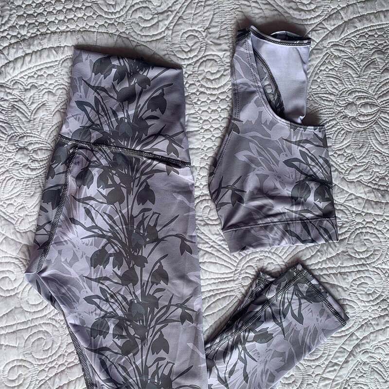 conjunto leggings para mujer con top diseño cattle marca greenfit