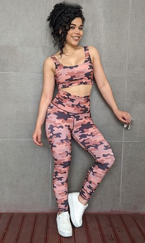 conjunto leggings para mujer con top diseño desert marca greenfit