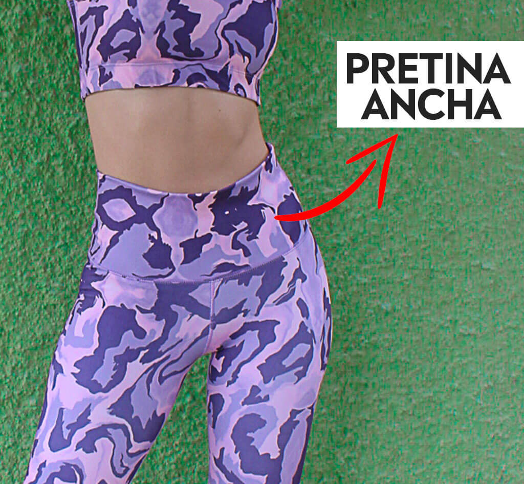 conjunto leggings para mujer con top y pretina ancha diseño amatista set marca greenfit
